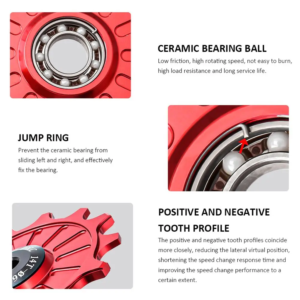 الطريق دراجة تحمل الخلفية دليل الأسطوانة الخلفية Derailleur Derailleur طقم تصليح بكرة السيراميك الخلفية Derailleur الجبلية السيراميك تحمل