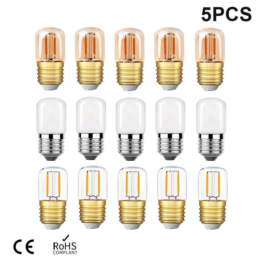 

T28 1W Mini Tubular Vintage LED Lamp E27 Base Class Edison LED Filament Light Bulb 220V 2700K Warm White cold white Light Bulbs