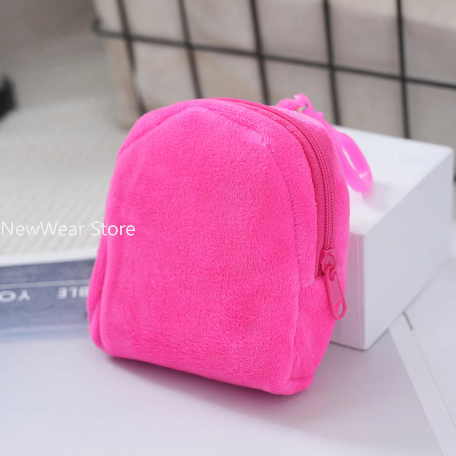 Mochila de felpa de Color Pastel para niños, Mini monedero 3 en 1, bolsa para auriculares, viñetas de animales, guardería, conjunto de regalo de viaje