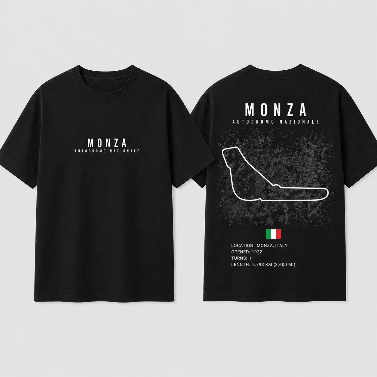 Nürburgring — The Green Hell — Track Map — Double-Sided Black Tee S5a6b69b2c31444ada38e264f06a2a6f1G