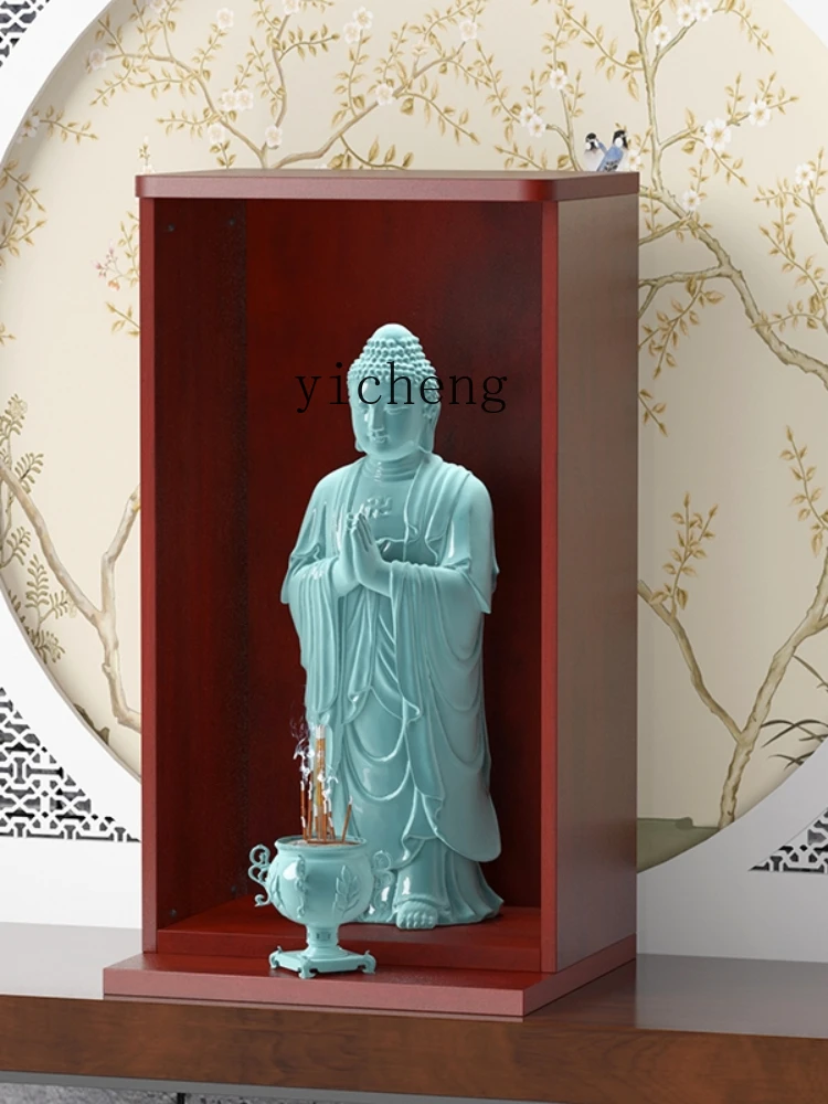 YY Buddha Shrine Home Wall Mount Modern Avalokitesvara Cabinet Kitchen King Shrine