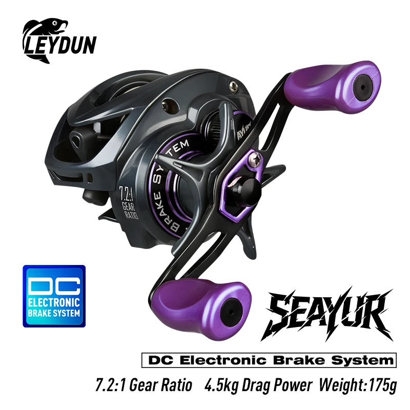 レイダン-seayur-dc-フィッシングリール-72-1-6-1bb-最大ドラグ力45kg-デジタルコントロール-ロングキャスト-淡水海水リール-ベイトキャスティングフィッシングコイル