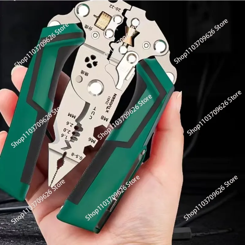 

Щипцы для зачистки проводов для электриков, многофункциональный кабельный резак, складной инструмент для тестирования изоляции, ручной зажим