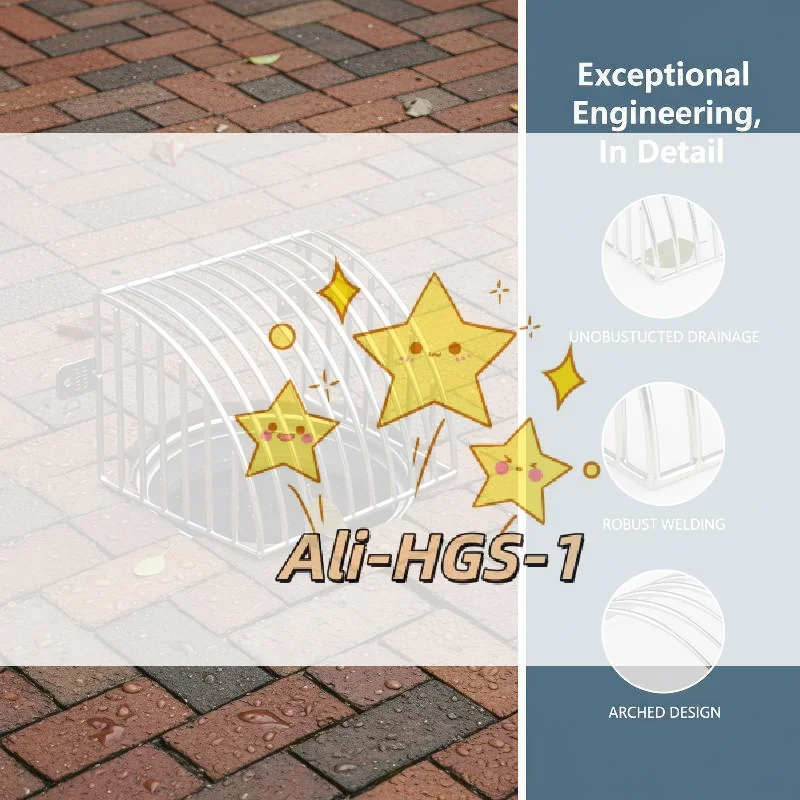 

Gutter Drain Cover SUS304 Stainless Steel Wall Mount Anti-Clogging Mesh Grate 1Pc for Outdoor Garden Yard Use