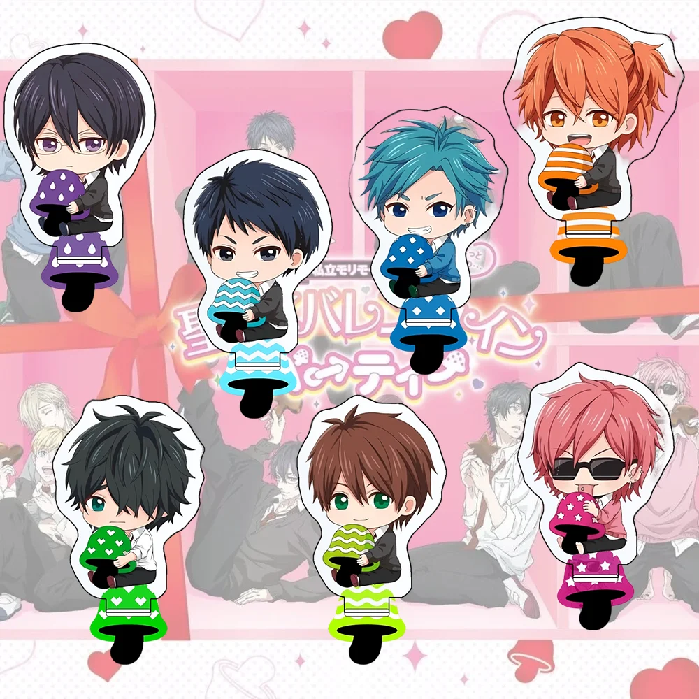 

Yarichin☆Bitch-bu 10cm Acrylic Stand keychain Ayato Yuri Kyousuke Yaguchi Chibi Cute Mushroom Desk Decor Friend birthday gift