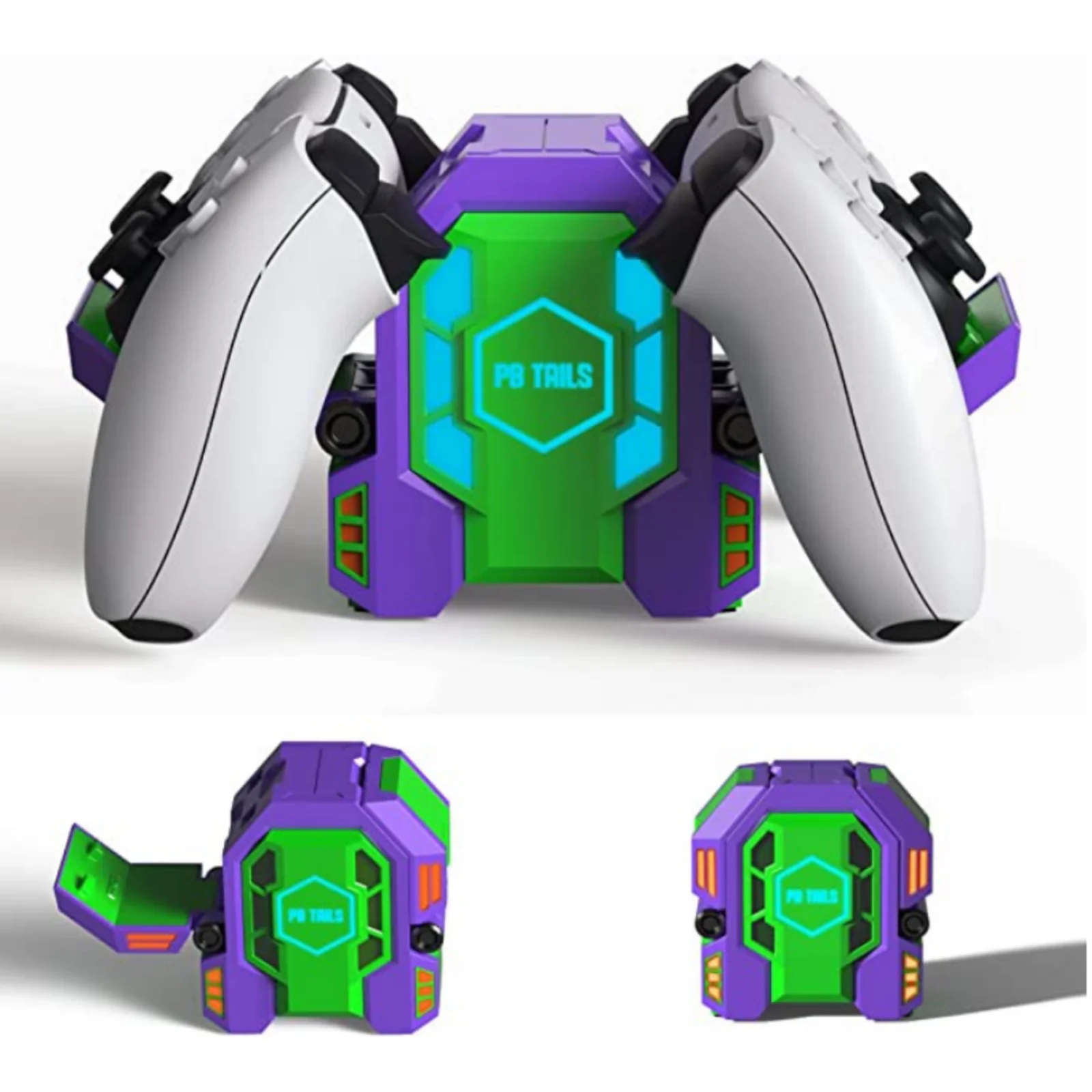 

PB TAILS PS5 Charging Dock-Playstation ControllerCharger for Sony PS5 Controller,Dual fast charging，with Led Lights