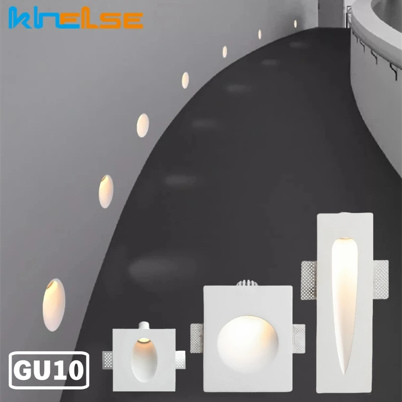 Eingebettete LED-Stufen wand lampe gu10 unsichtbare Gips-Treppen lampe 110/220V Korridor Fuß boden Wohnkultur Treppen leuchte