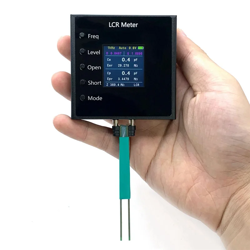 100Khz Intelligent Bridge Tweezers LCR SMD ESR Tester Resistance Capacitance Inductance Continuity Test