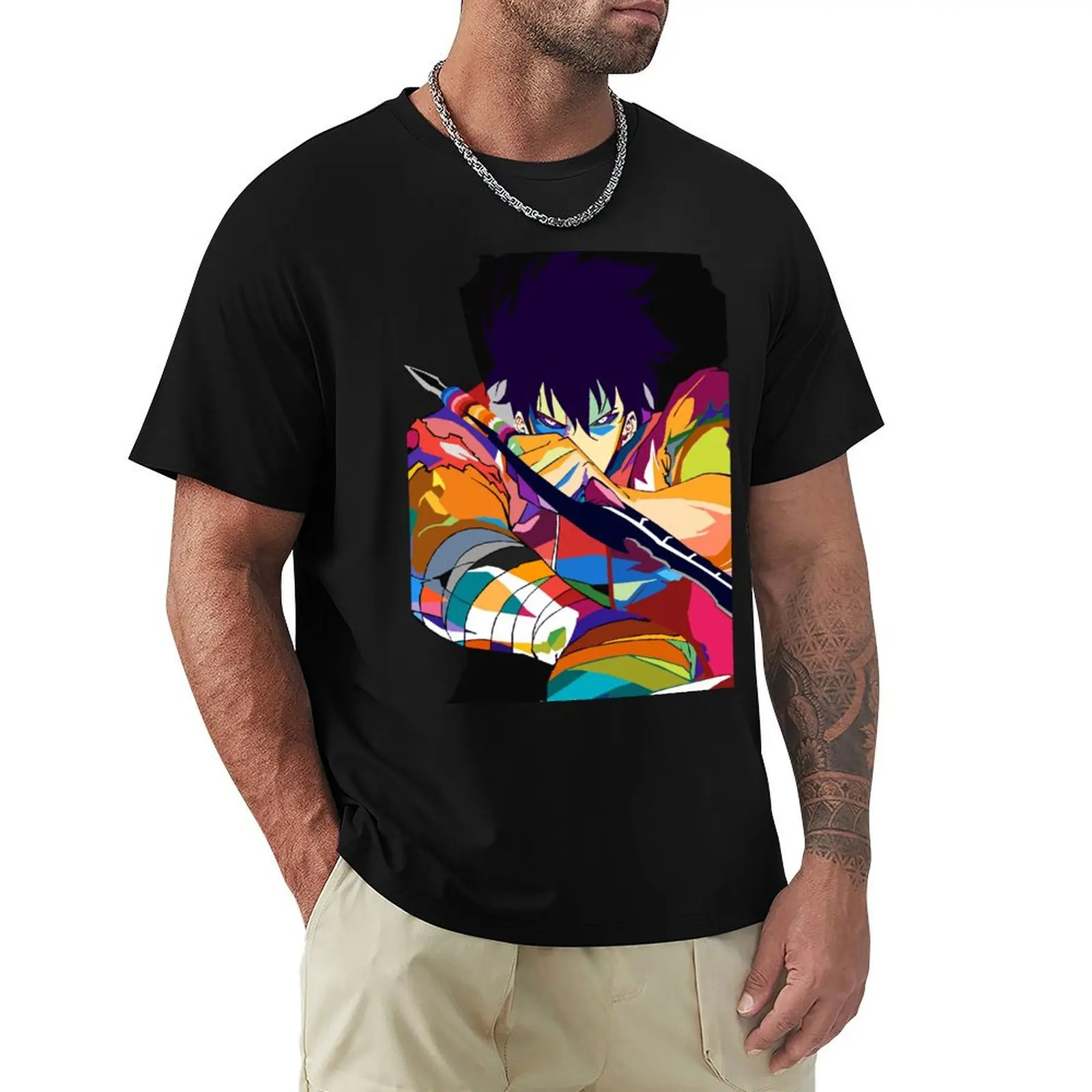 

Sung Jin Woo Wpap pop art T-Shirt Christmas Casual Short Sleeve Top