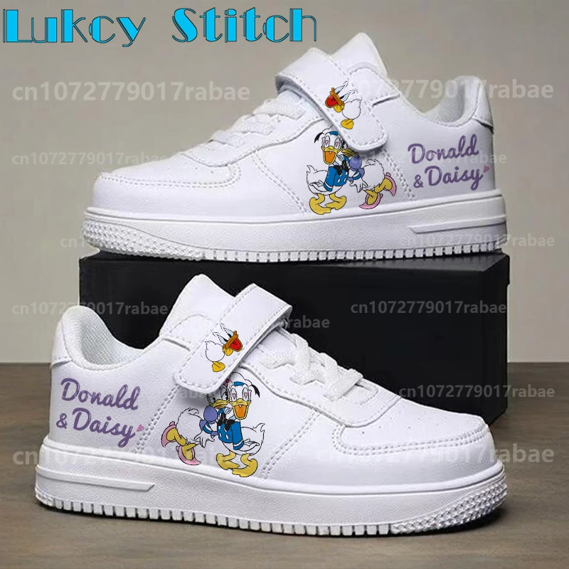 

Лидер продаж 2025, детская обувь «Дональд Дак», удобная нескользящая белая модная трендовая повседневная обувь для мальчиков и девочек, кроссовки