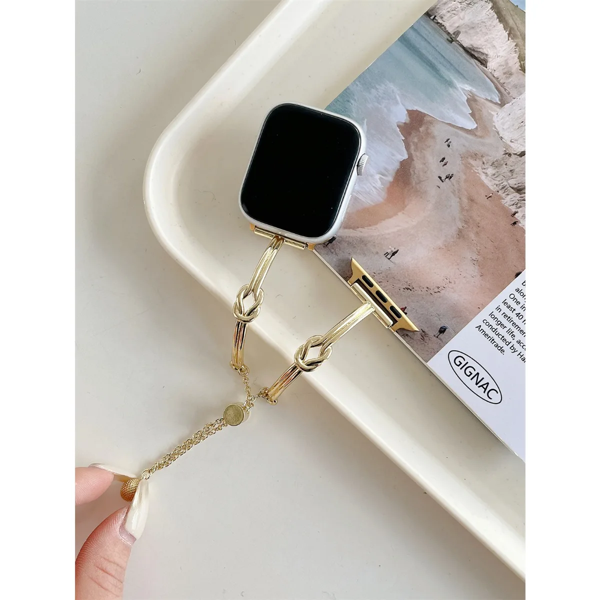 Edelstahl-Schmuckarmband für iWatch Ultra 2 Se 9/8/7/6/5, modisches Uhrenarmband, 42/44/45/49 mm, 38/40/41 mm_voghion.com