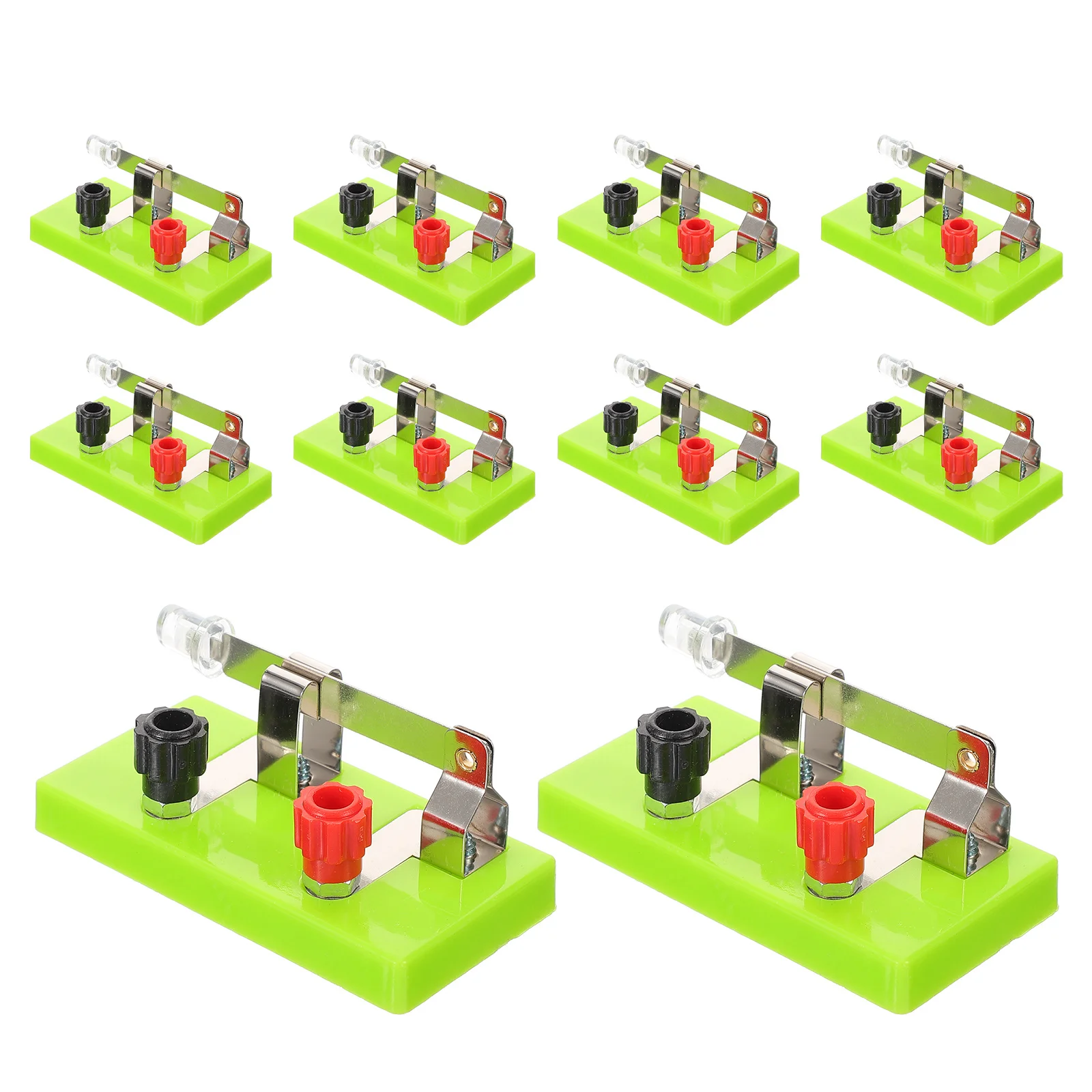 

10 шт. однополюсные однопозиционные переключатели для физических электрических экспериментов, учебные пособия, лабораторная схема, контроль стабильности