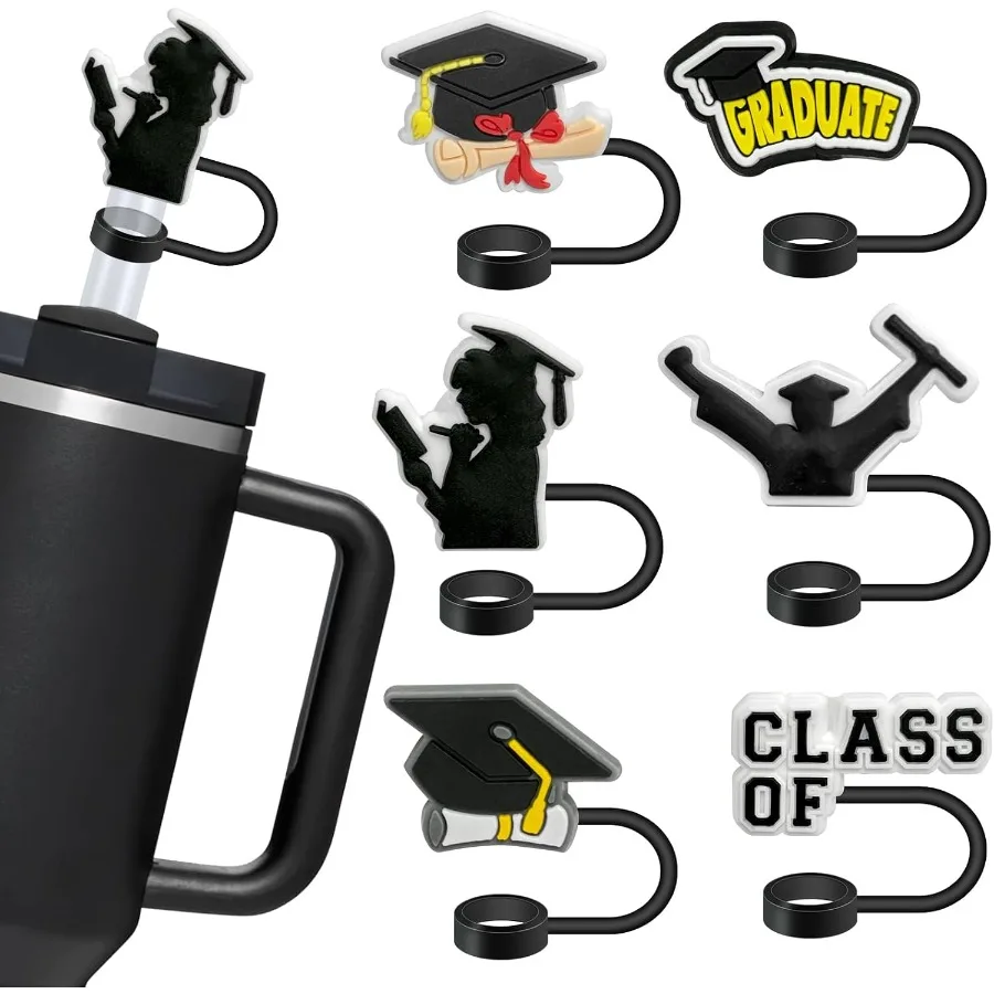 Выпускной соломенный топп для Кубка Стэнли 10 мм, необычная соломенная крышка, выпускная соломенная крышка, школьный колледж, фестиваль, вечеринка, Acce