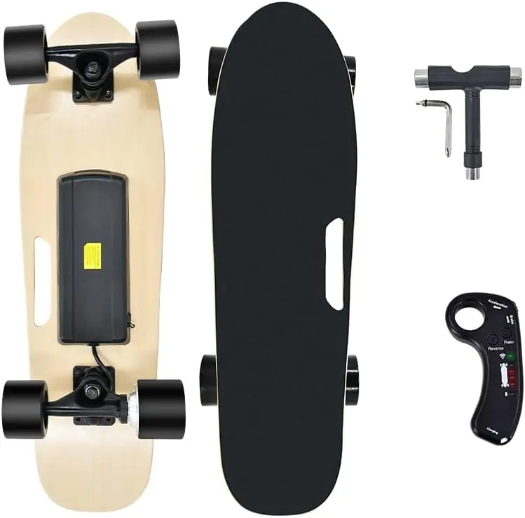 with Wireless Remote Control, Electric Longboard for Adults 7 Layers Maple Electric Skateboards, 20 MPH Top Speed, 10 Miles Rang