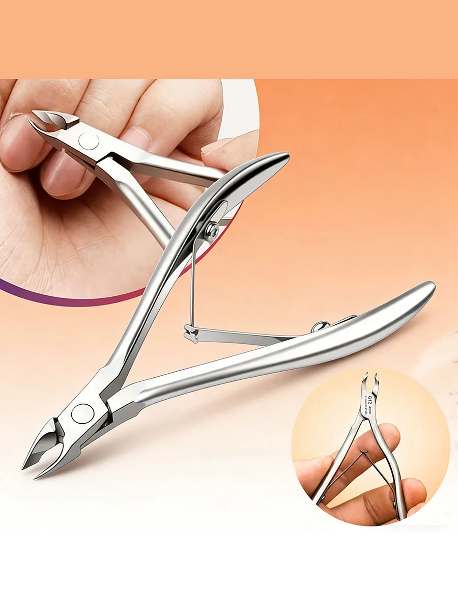 Professional Cuticle Scissors - for Dead Light Beige and Old, Precision Manicure and Foot Care Tool, Portable Design