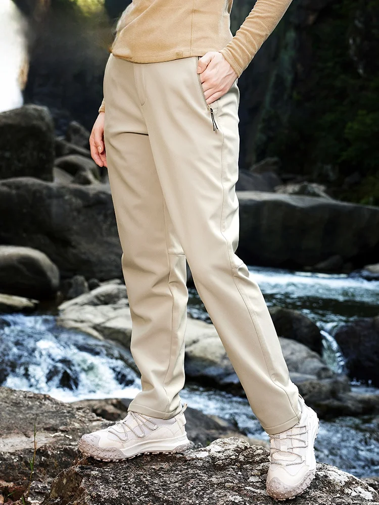 

Women's Breathable Wear-Resistant Casual Pants Autumn Winter New Style Composite Soft Pants Anti-Static Water-Resistant