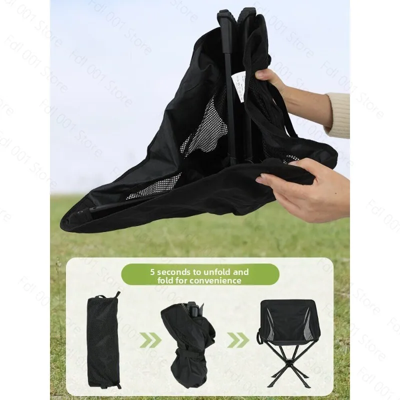 Outdoor Portable Quick Open CLIQ Chair Lightweight Folding Aluminum Fishing Backpacking Beach Camping Chair