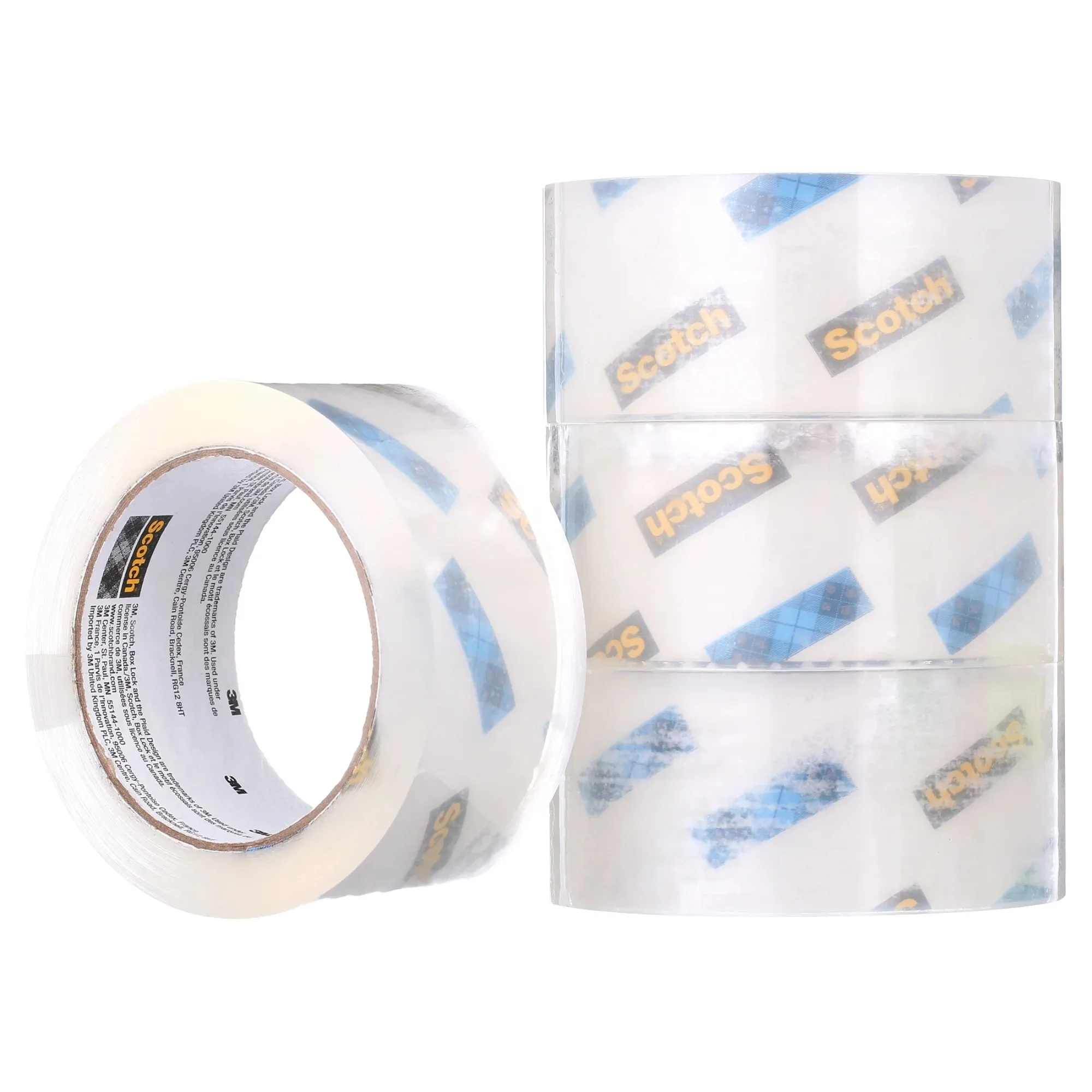 배송 포장 테이프, 투명, 1.88인치 x 54.6 야드, 테이프 롤 4개