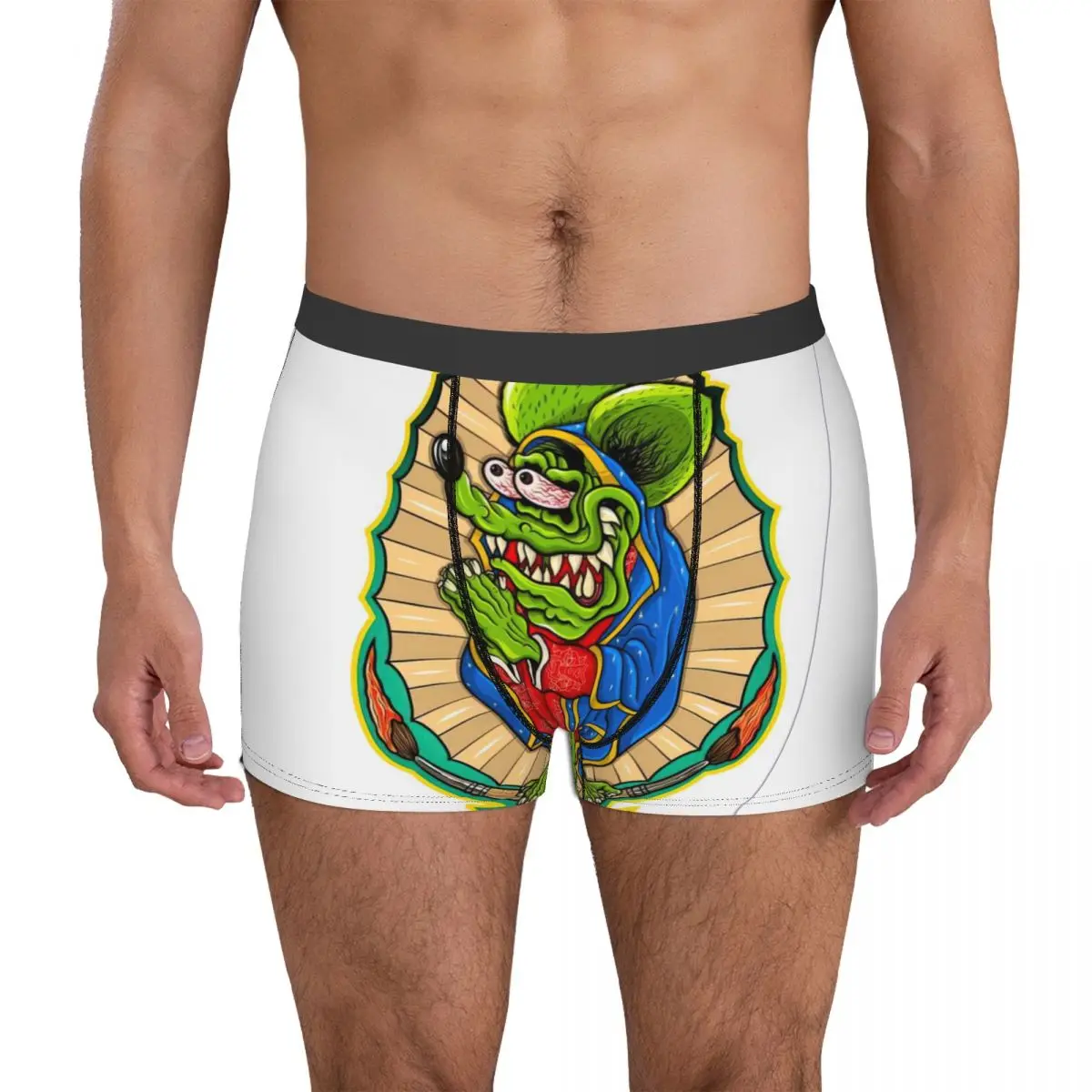 

The Rat Fink Men's Boxer Briefs Shorts Men Underpants Cartoon Anime Funny Men's Panties Soft Underwear For Men