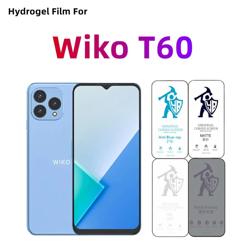 

2 шт. матовая гидрогелевая пленка для Wiko T60 HD Защитная пленка для экрана для Wiko T60 для ухода за глазами, антишпион, матовая защитная пленка