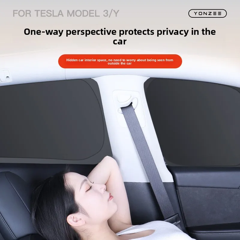for Tesla Model 3 Highland 2024 Glass roof visor, front and rear window visors, camping privacy sunroof,shutter windshield cover