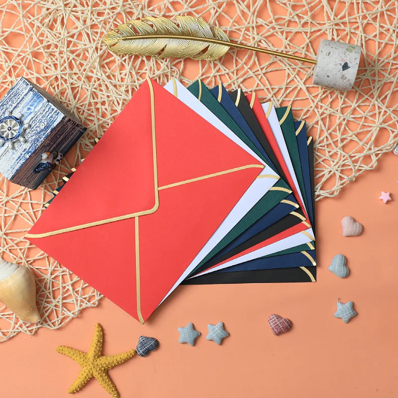

50pcs Envelope 18.4x13.3cm High-grade 120g Paper Postcards for Wedding Invitation Envelopes Business Supplies Stationery Storage