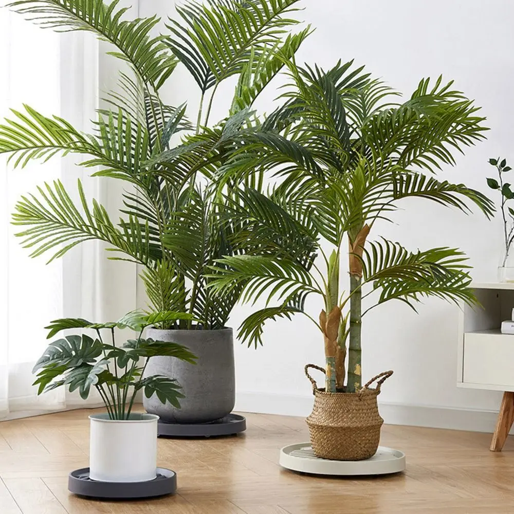 with Moving Wheels Plant Saucer Round Plastic Flower Pot Plant trays Pot Trays Removable Flowerpot mat