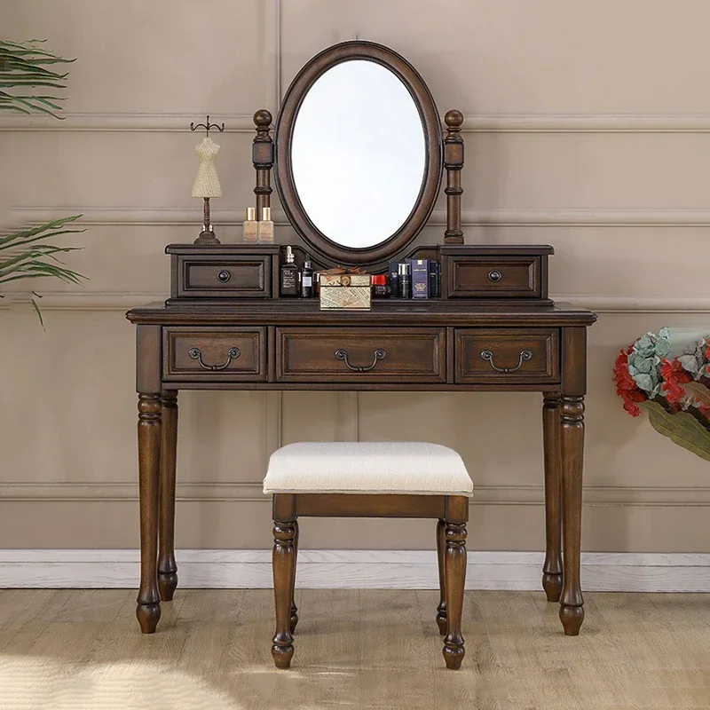 

Classic Vintage Drawers Storage Premium Nordic Vanity Table Vanity Table With Mirror Organizer Coiffeuse De Chambre Furniture