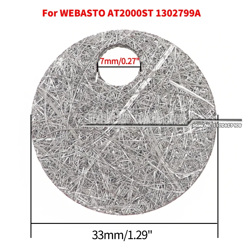 Malla de quemador de calentador de coche, accesorios de repuesto para Webasto Air Top 2000/S/ST, 2 piezas, 33mm de diámetro, 1302799a | 1302799B