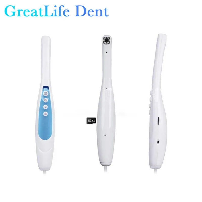 GreatLife-Câmera de Inspeção Intraoral, Endoscópio Intraoral, Monitor para Cadeira Odontológica, Dent 17 Polegada, VGA, 6 LED