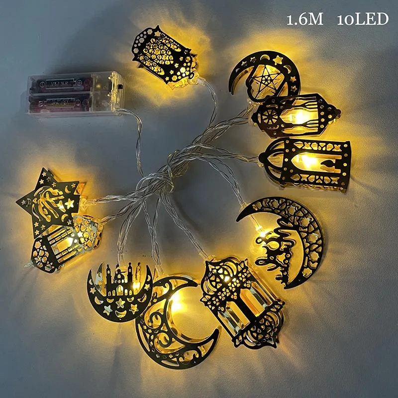 Ramadan Decorations Moon Star String Lights EID Mubarak Ramadan Kareem Decoration For Home Islamic Muslim EID