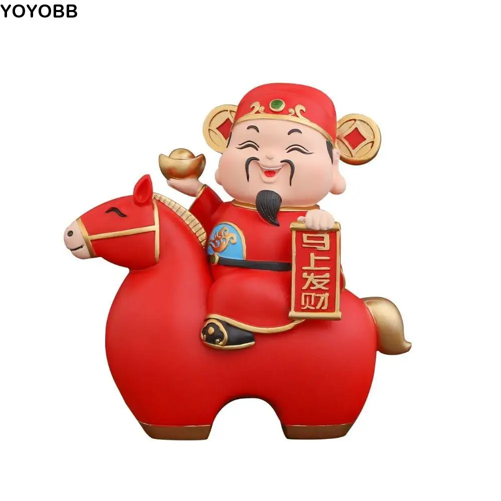 

New Chinese Style Horse Figurines Lucky Treasure Horse Year Design Year of The Horse Wealth Symbol Decorative Ornament