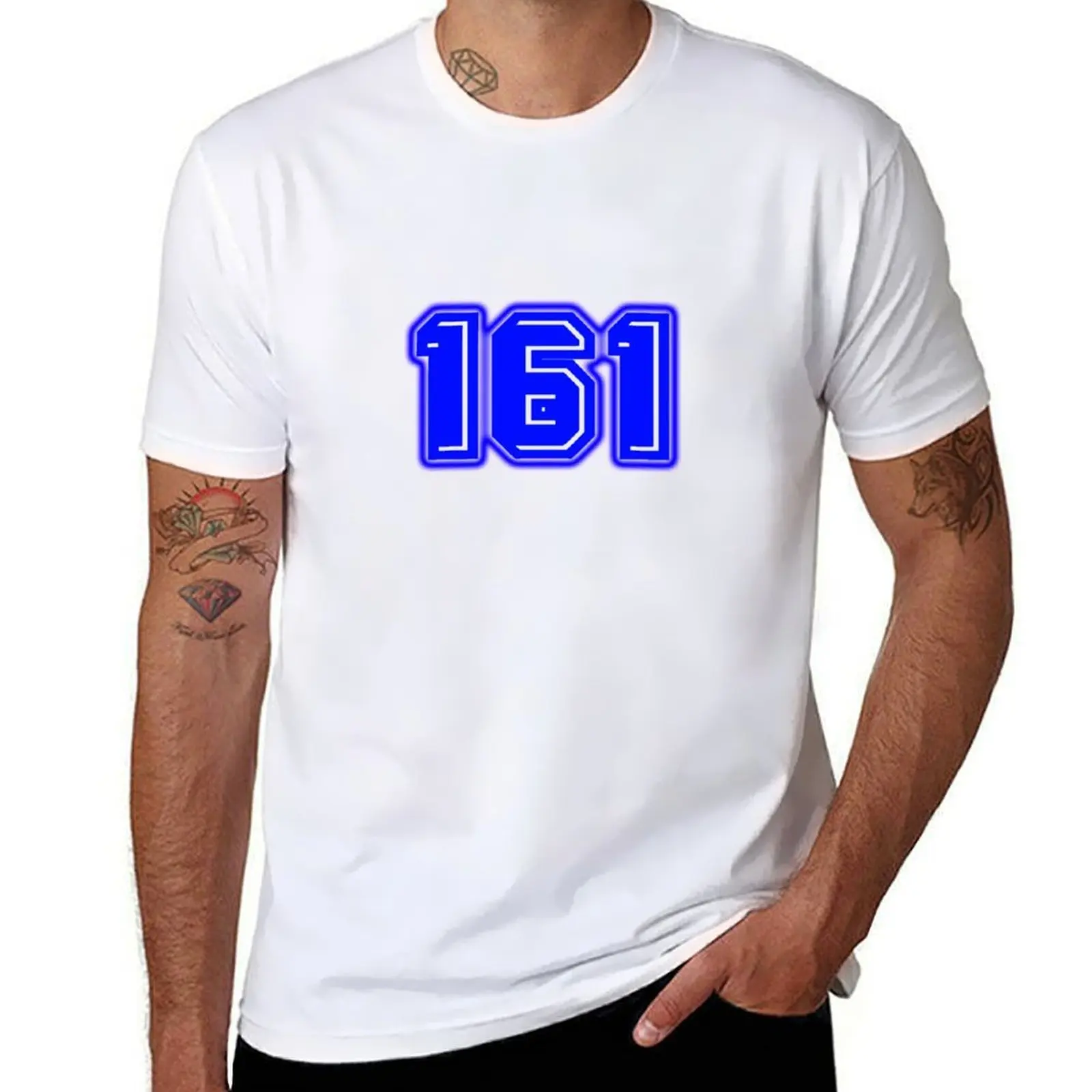 

Blue Number 161 T-Shirt printed t shirts for man man t shirts for men casual t shirts for man cotton soft T-Shirt
