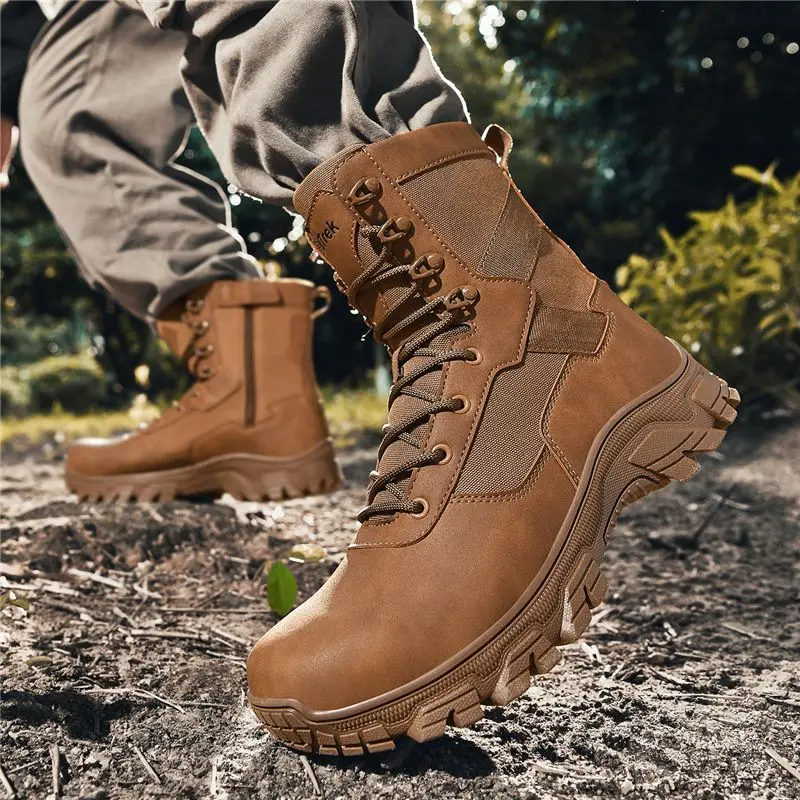 

High-quality waterproof boots for men's large-sized outdoor battlefield training hiking in the autumn of 2025