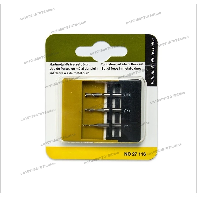 ミニ-proxon-炭化タングステン鋼製フライスカッター-2枚刃-1mm2mm3mm-フライスカッター-輸入品-3mm-固定ハンドルフライスカッター