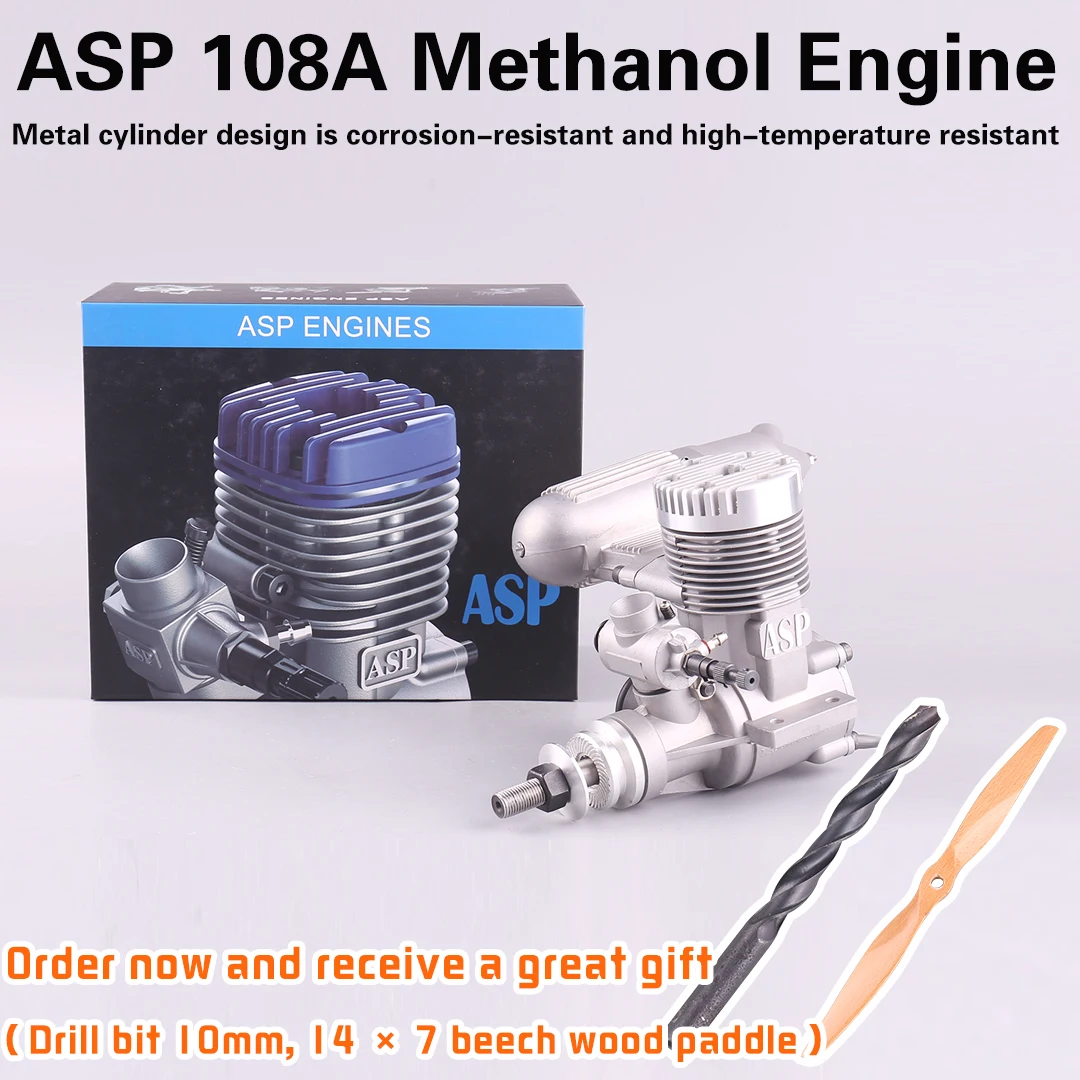 ASP S108A/108A 108 Grade Scale 17.22cc Two Stroke Nitro Engine Motor for RC Aircraft Fixed Wing Airplane