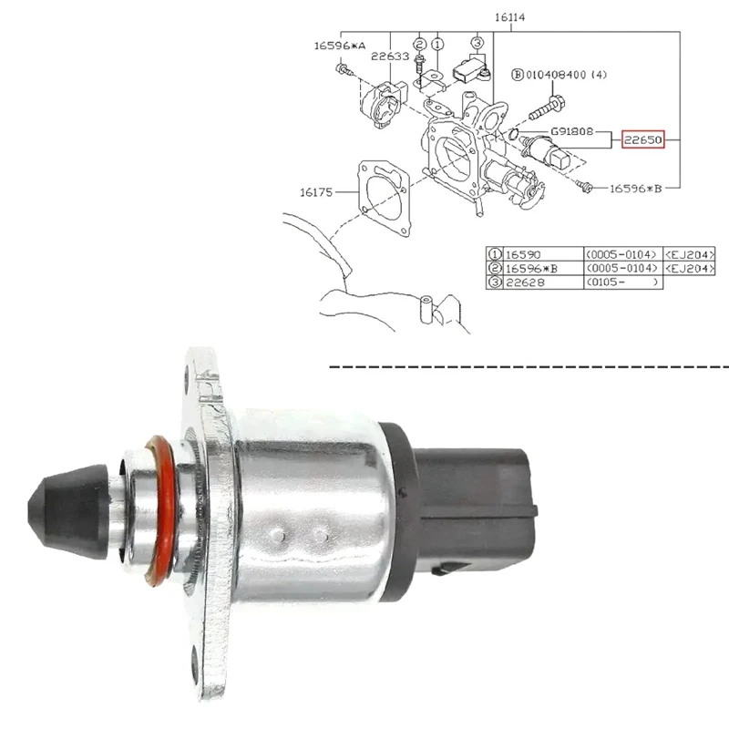 IAC Idle Air Control Valve 1993-1999 For Subaru Impreza Air Control Valve Assy 22650-AA240 A33-660-R00 22650AA240 Accessories