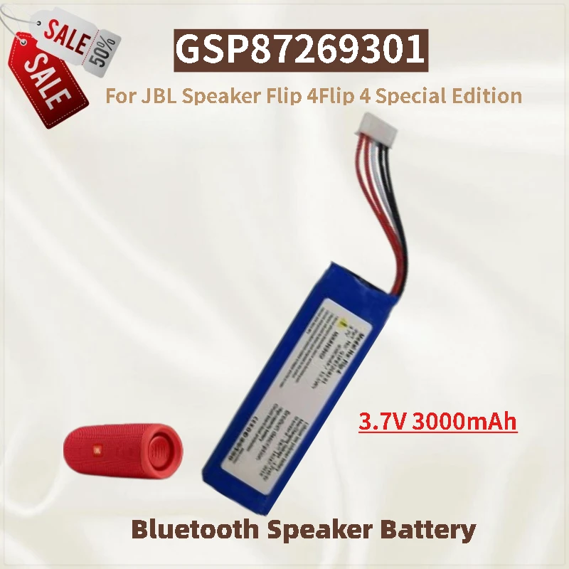 

High Quality GSP87269301 Battery 3.7V 3000mAh For JBL Speaker Flip 4Flip 4 Special Edition Bluetooth Speaker Brand New