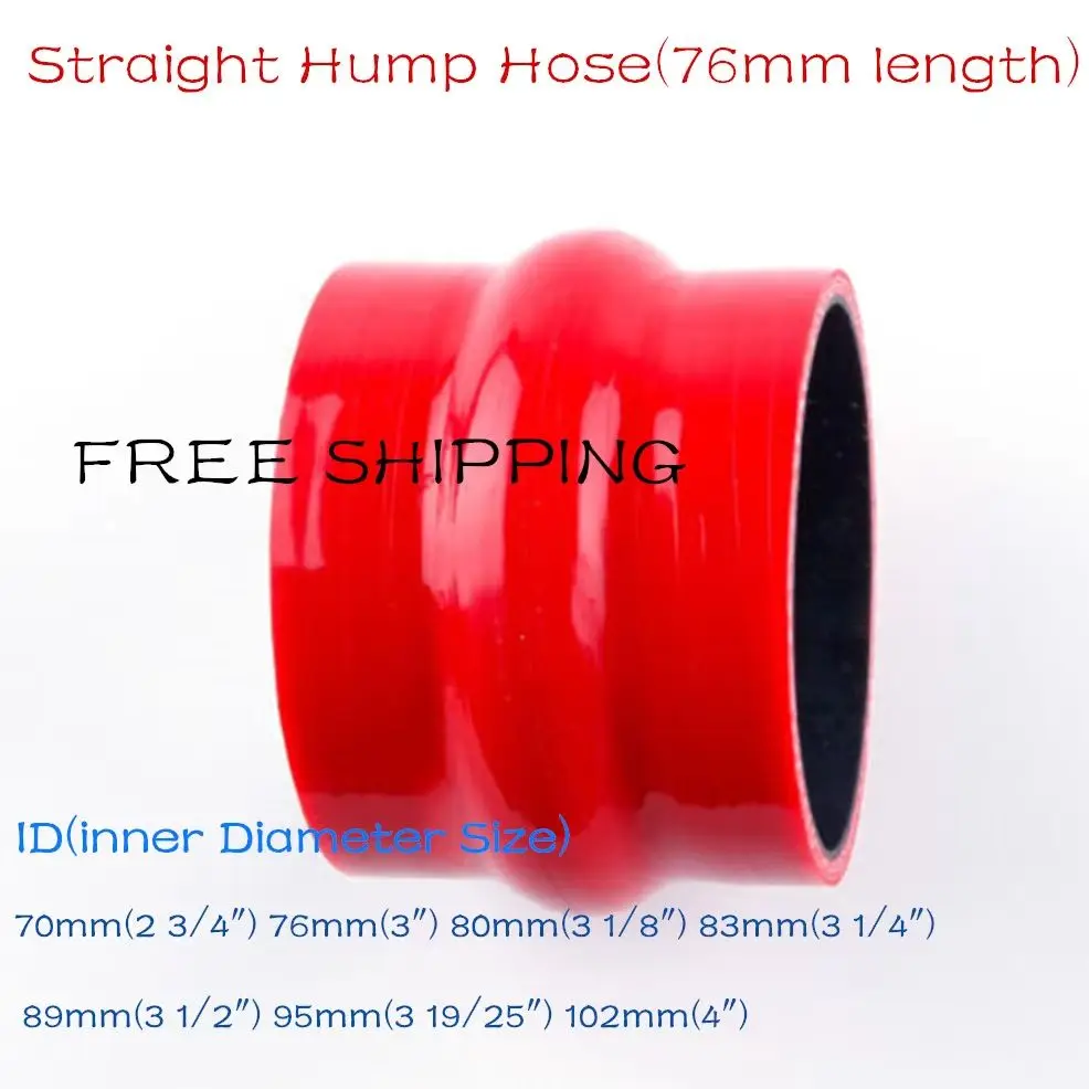 

3-ply OR 4-ply General Straight Hump Hose 70mm 76mm 80mm 83mm 89mm 95mm 102mm Silicone Coolant Intercooler Pipe Tube Hose