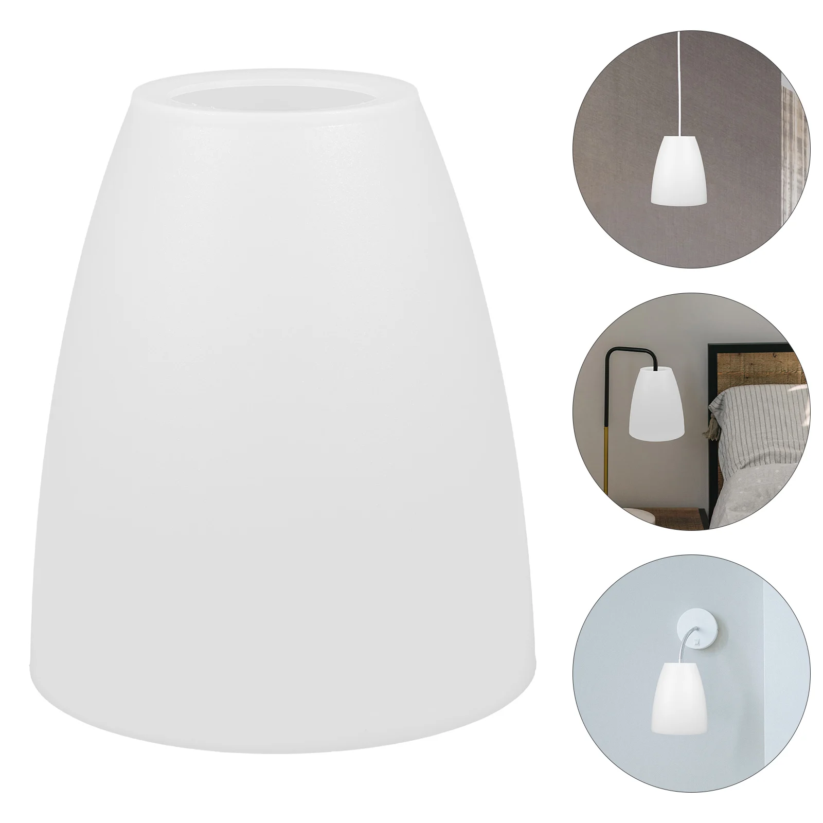 

4pcs Lampshade Lamp Cover White Plastic Plastic Lamp Shade 32mm Hole DIY Night Light Home Office Bedroom Replacement