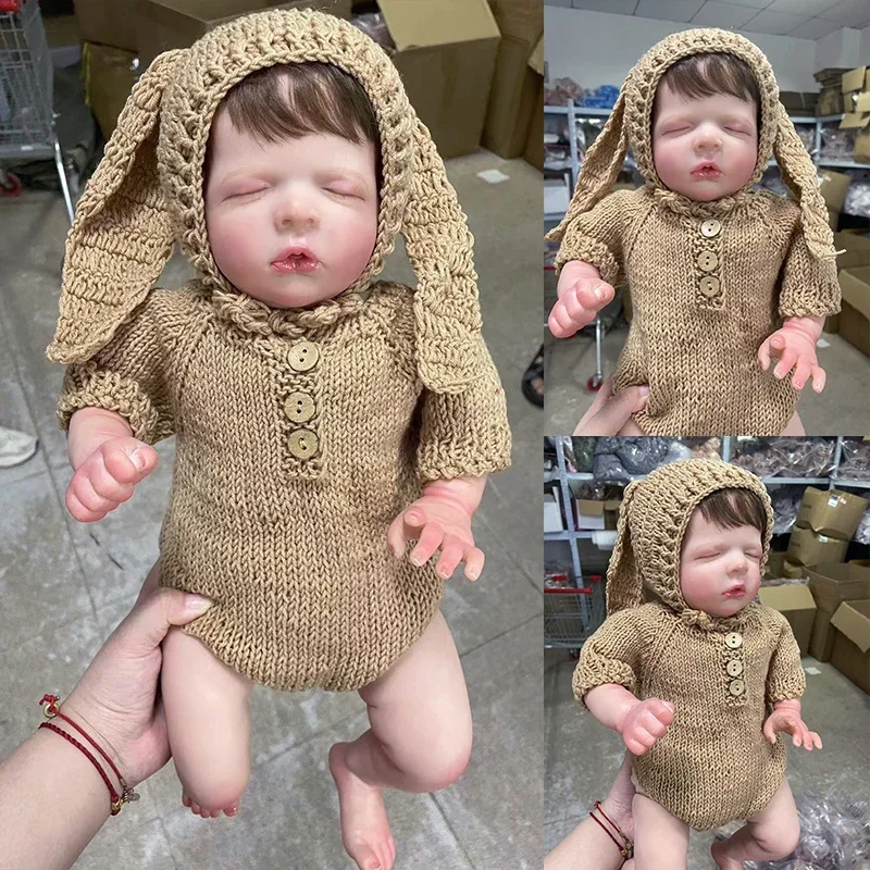 20inch Luisa Reborn Doll Lifelike Newborn Soft Touch Cuddly Body Doll Handmade with Genesis Paint Visible Veins Multiple