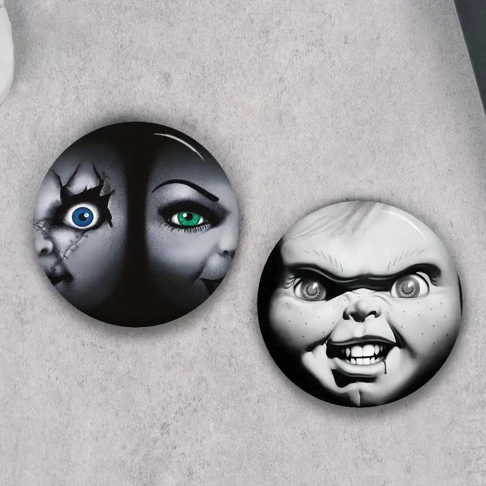 Horror Movie Chucky Child's Play Soft Button Pin Funny Silly Gnarpy On A Skateboard Meme Badge Gamer Collection Gifts view 4
