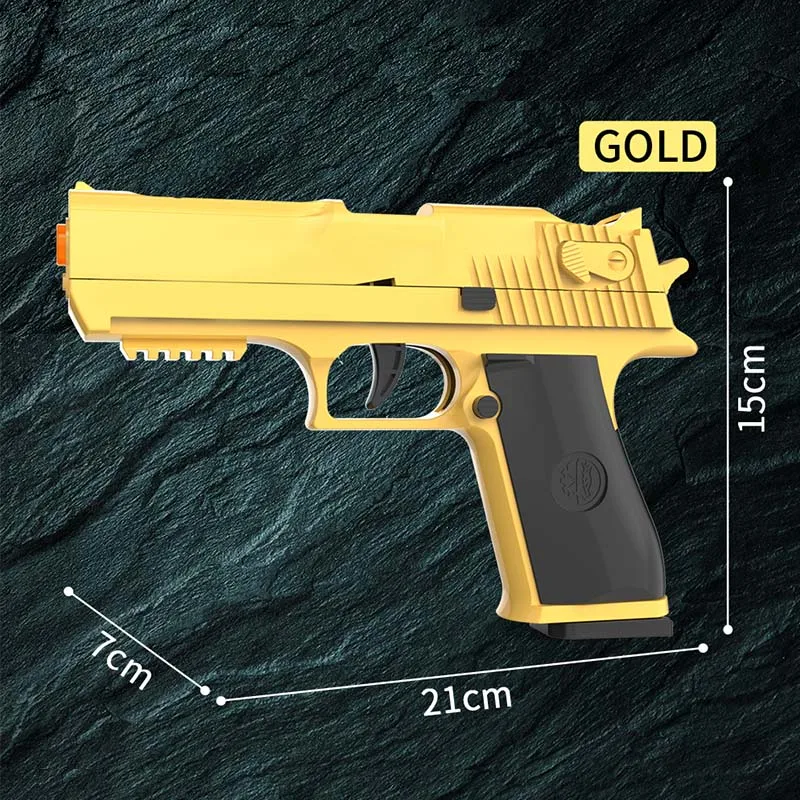 Automatic Desert Eagle Toy Gun for Kids, Airsoft Pistol, Soft Bullet, Disparo Contínuo, Shell Ejection, Meninos, Meninas, Jogos ao ar livre para adultos