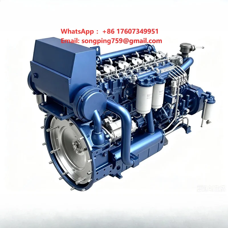 Weichai WP6 Marine Diesel Engine 150HP 185HP 220HP 250HP 4 Stroke Boat Propulsion Engine with Marine Gearbox