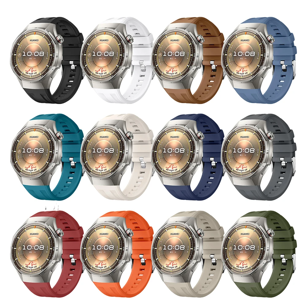 لا فجوات الأصلي سيليكون حزام لهواوي GT6 برو 46 مللي متر المعصم الفرقة لهواوي GT6 برو 46 مللي متر الرجال النساء استبدال حزام سوار