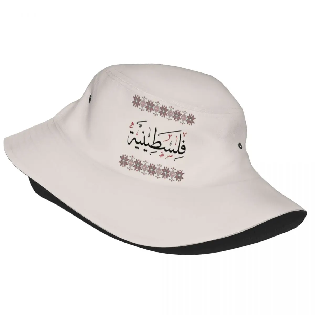 Tatreez Bucket Hats Hot Summer Headwear Stuff Palestine Arabic Fisherman Hats for Hiking Unisex Irish Country Hat Lightweight