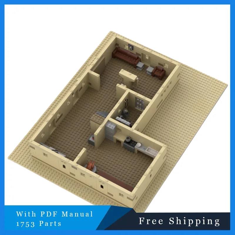 1753 قطعة معركة النجوم الشهيرة منزل من طابقين اللبنات نموذج لعب للأطفال لتقوم بها بنفسك مجموعة التعليمية هدية الكريسماس #2