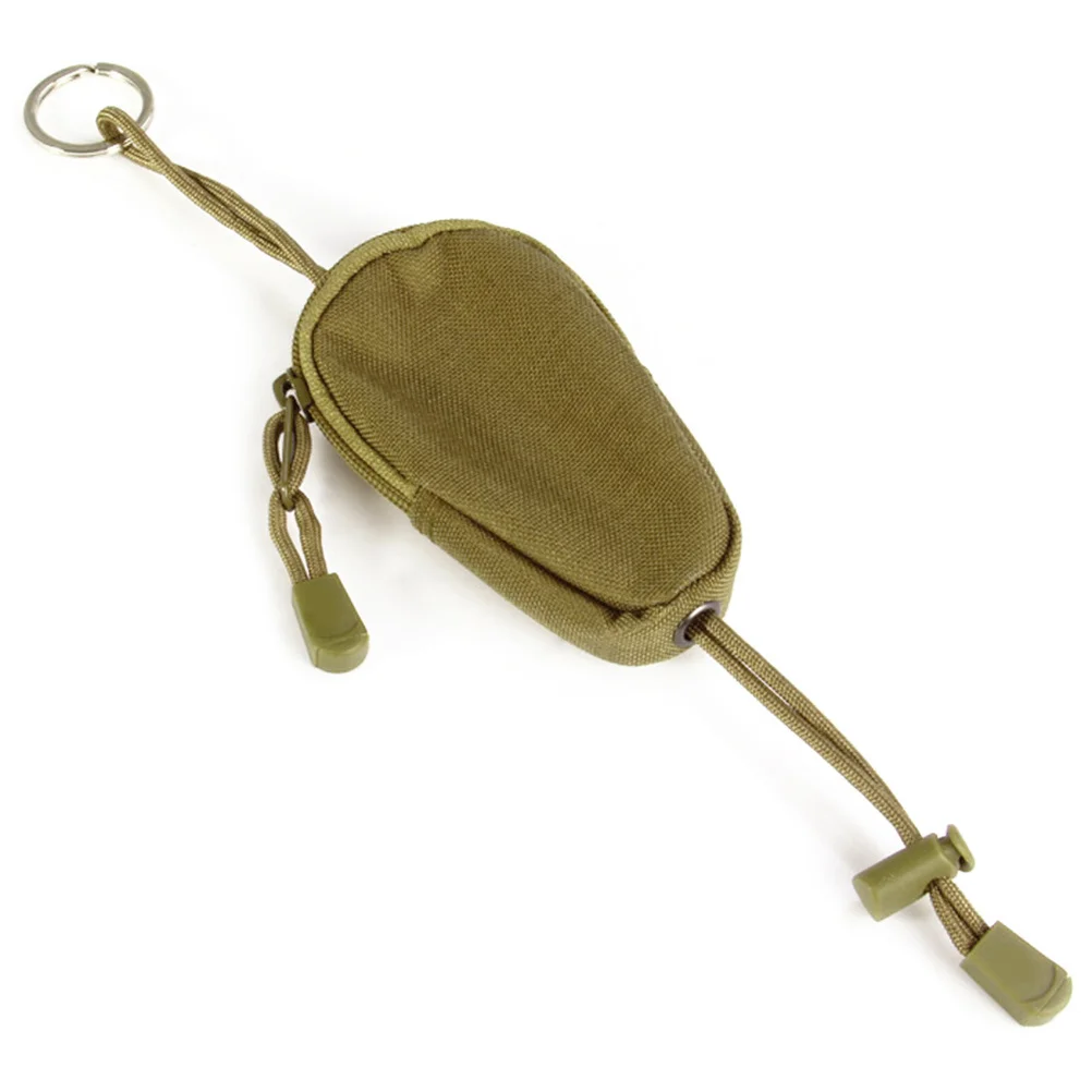 

Mini Mud Color Coin Purse Waterproof Nylon Oxford Travel Wallet Key Pouch Anti-Theft Drawstring For Camping Hiking Backpacking