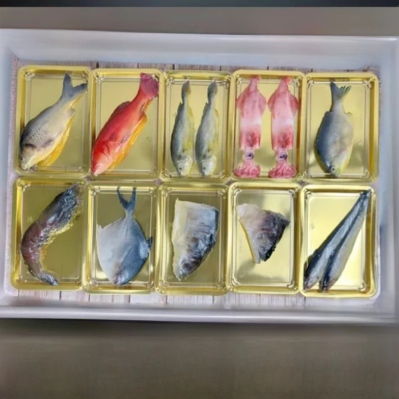 

Reatic Plastic Seood Model Red-irt Fi Decoration Large Simp Table Decorations Fre Squid Whole Plate Home Decor