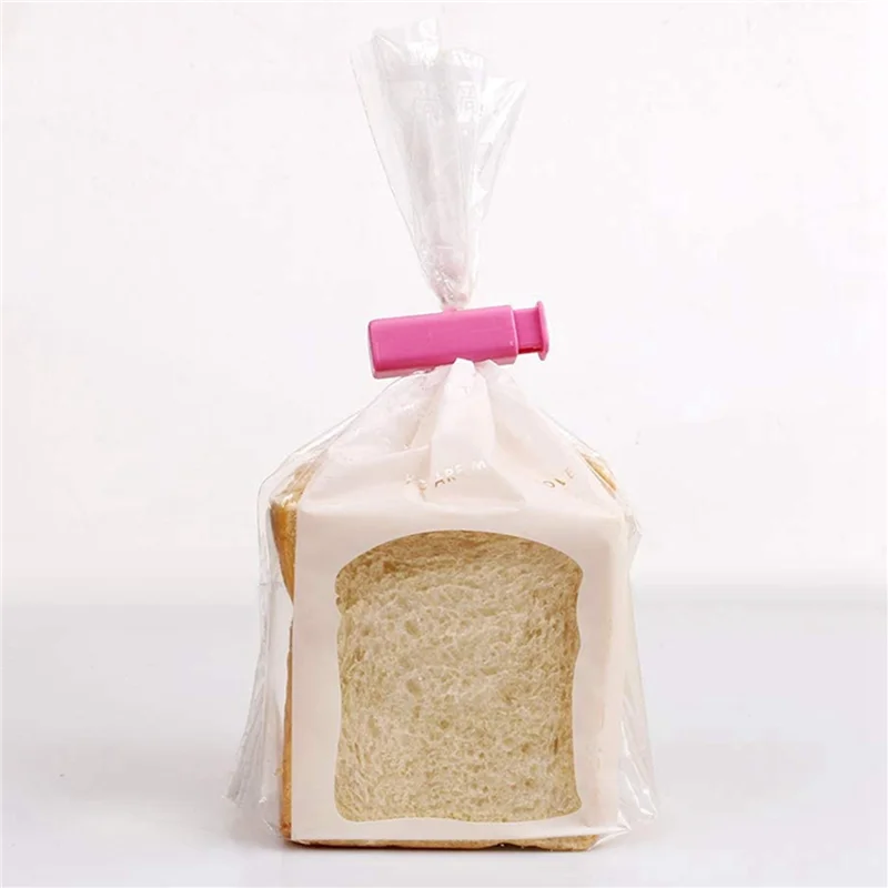 

AT02-Squeeze Bread Bag Clips, Bag Cinches, Bagel Bag Clips, Slip Grip Easy Squeeze & Lock, Assorted Color, 12 Pack